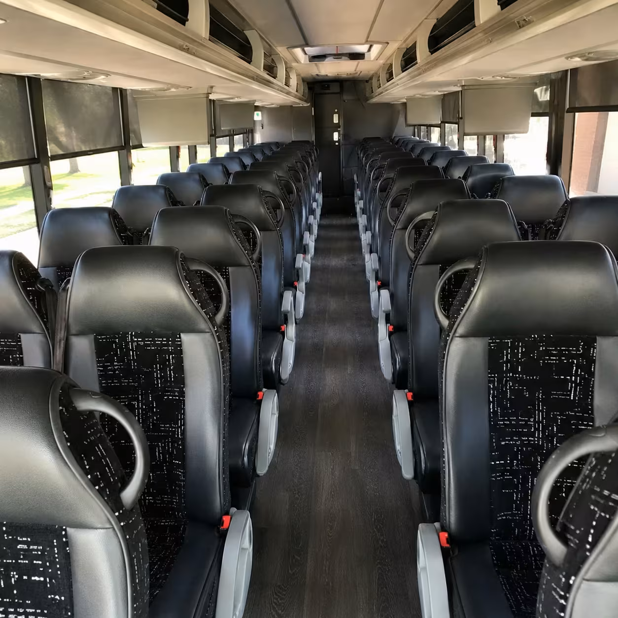 56 passenger charter bus interior