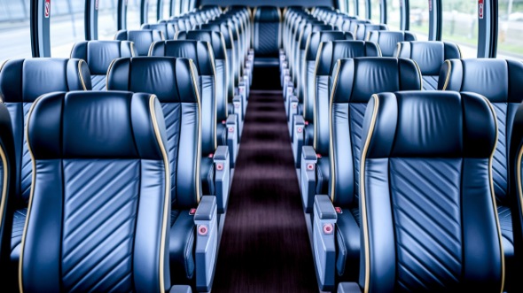 escondido 50 passenger charter bus inside