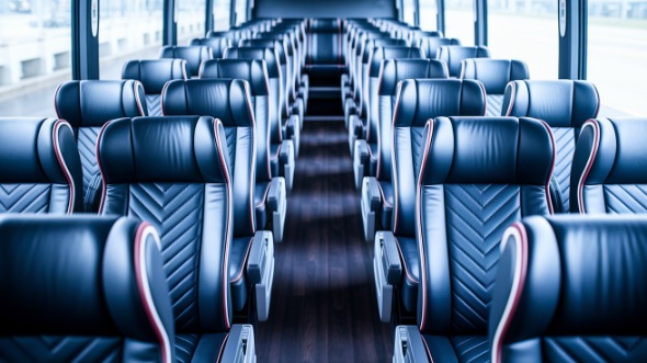 escondido 55 passenger charter bus inside