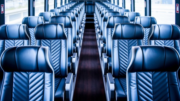 escondido 56 passenger charter bus inside